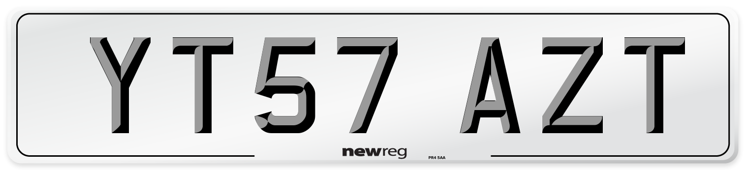 YT57 AZT Number Plate from New Reg